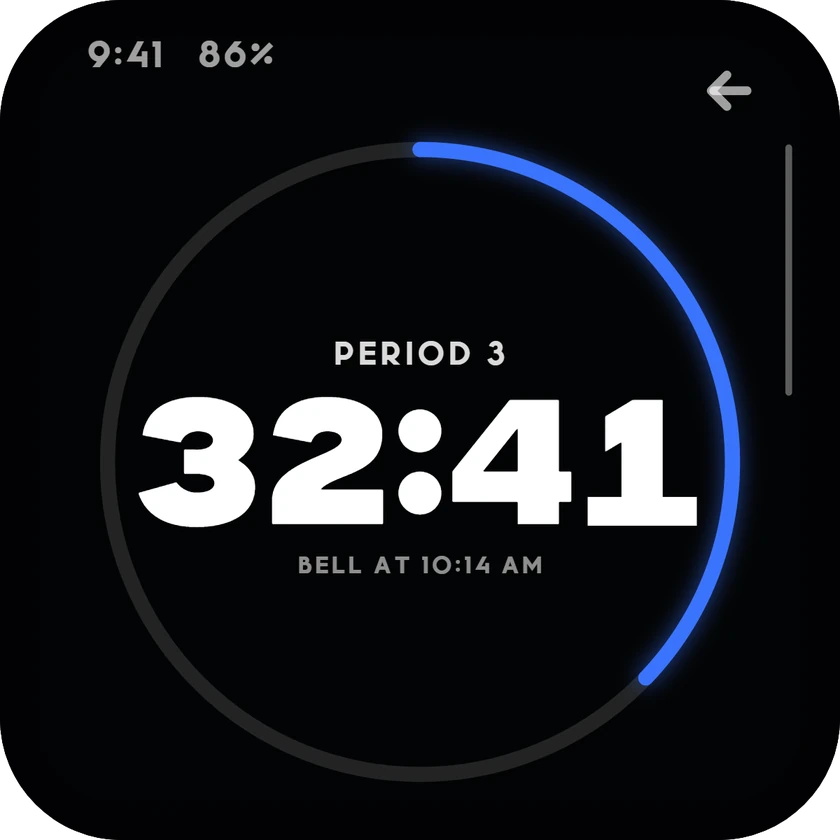 BELL: period 3, 32:41 left, bell at 10:14 AM